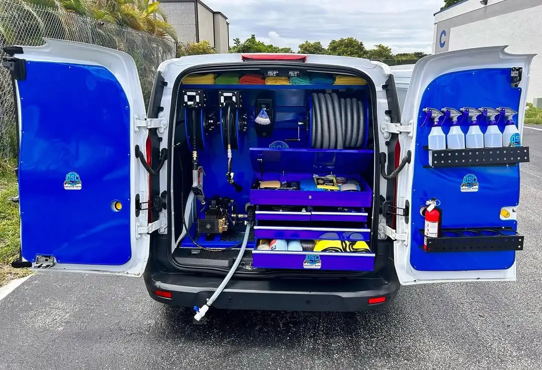 mobile detailing van with equipments