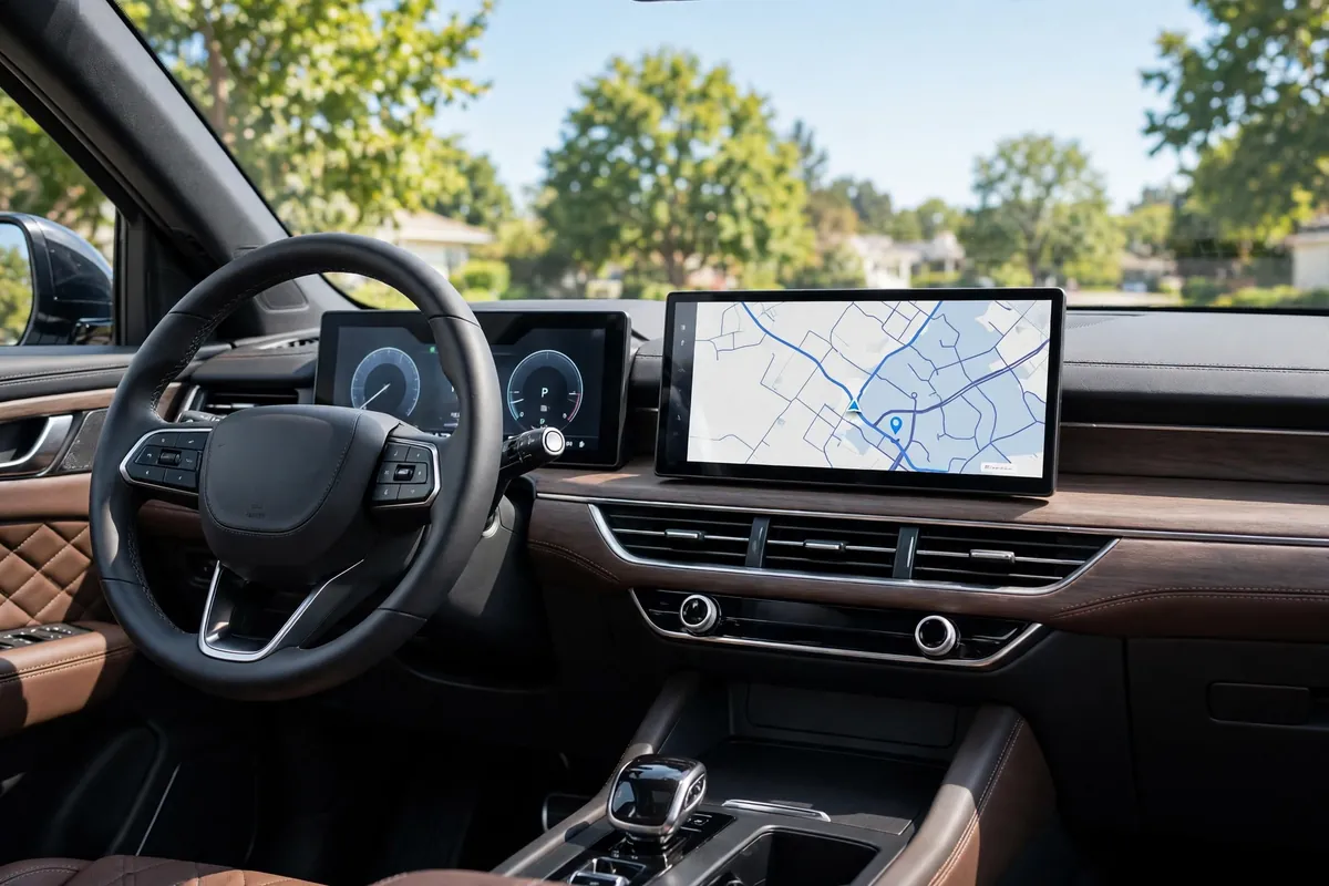2027 Kia Sorento Hybrid dashboard with touchscreen infotainment